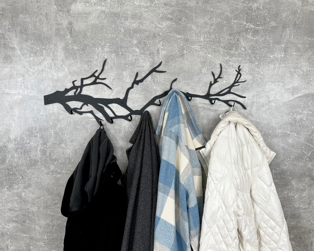 Tree Metal Wall Decor, Steel Branch Coat Rack, House Wall Tree Decor