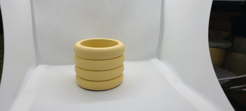 Yellowmustard concrete planter