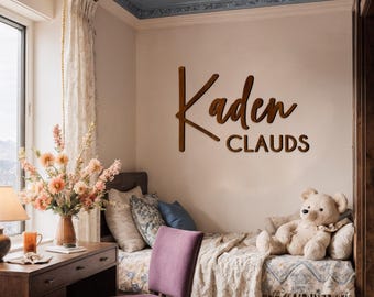 Custom Wood Nursery Name Sign: Personalized Wooden Names, Custom Nursery Sign, Wooden Name Sign, Nursery Art, Wood Sign, Wooden Wall Decor