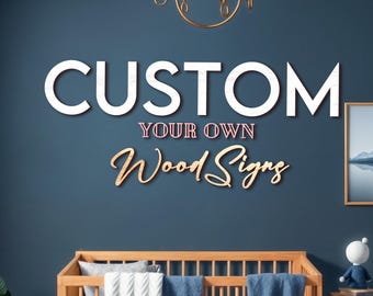 Custom Laser Cut Wood Words: Personalized Wall Decor