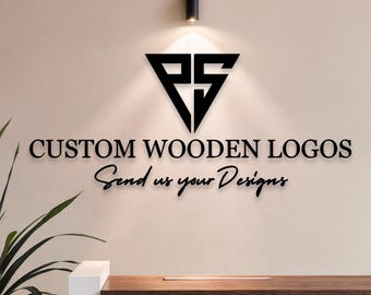 Custom Wood Logo Sign: Personalized Wall Decor,Custom Business Sign, Wooden Logos, Wood Decor, Wooden Wall Art,Business Logos, Custom Logos