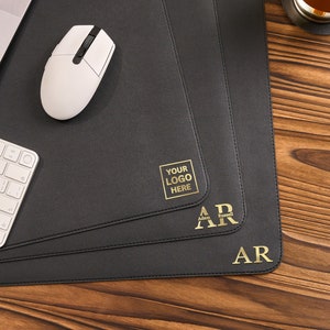 Custom Leather Desk Mat · Mouse and Keyboard Large Pad · Aesthetic Desk Decor · Waterproof Pad · Office Tech Accessories · Gift for Him