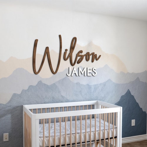 Custom Wood Nursery Name Sign: Personalized Baby Name Sign, Custom Nursery Sign, baby name sign, Nursery Art, nursery name sign, Wood decor