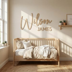 Custom Wood Nursery Name Sign, Custom Nursery Sign, Wooden Name Sign ...