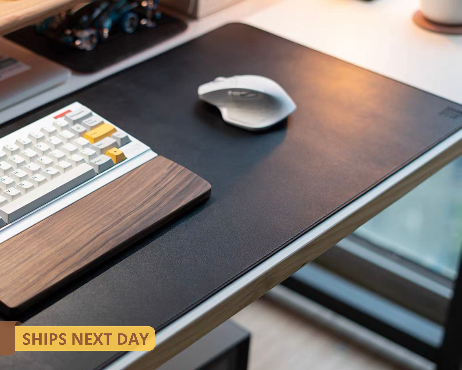 Custom Leather Desk Mat: Large Mouse & Keyboard Pad - Etsy
