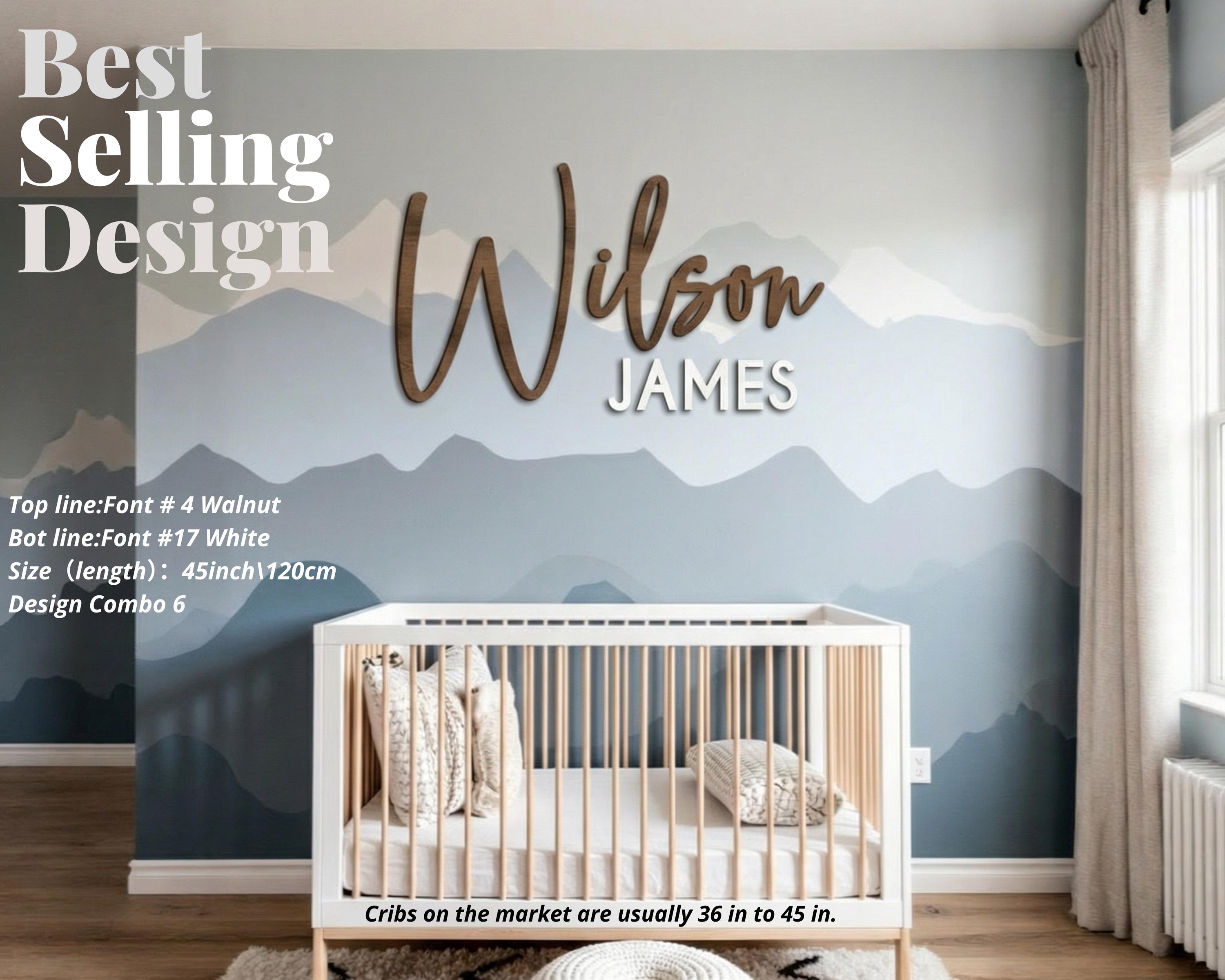 Custom Wood Nursery Name Sign: Personalized Wooden Names, Custom ...