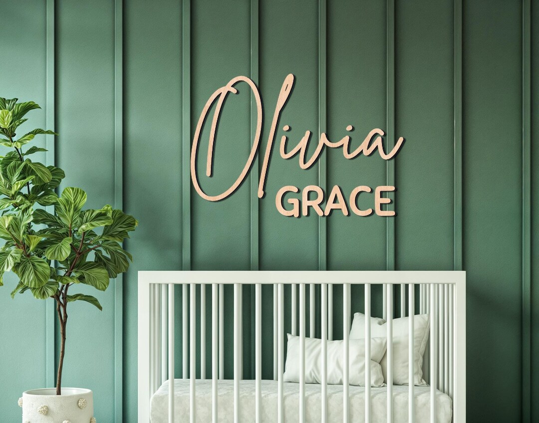 Custom Wood Nursery Name Sign: Wooden Baby Names - Etsy