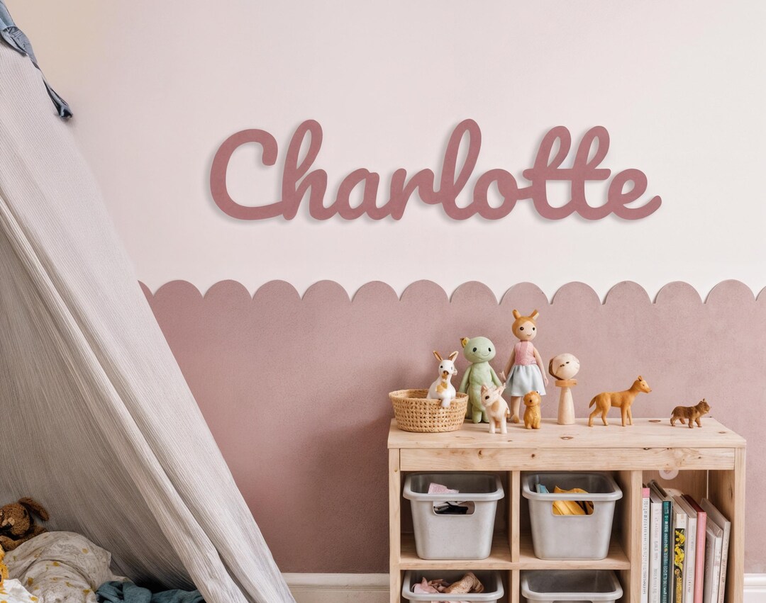 Custom Wood Nursery Name Sign: Personalized Wooden Names, Custom ...