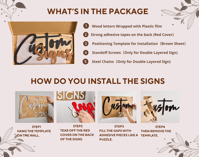 Custom Wood Quote Sign: Personalized Wall Decor,Custom Business Sign, Wooden Words, Wood Decor, Wooden Wall Art,Business Logos, Custom Logos image 9