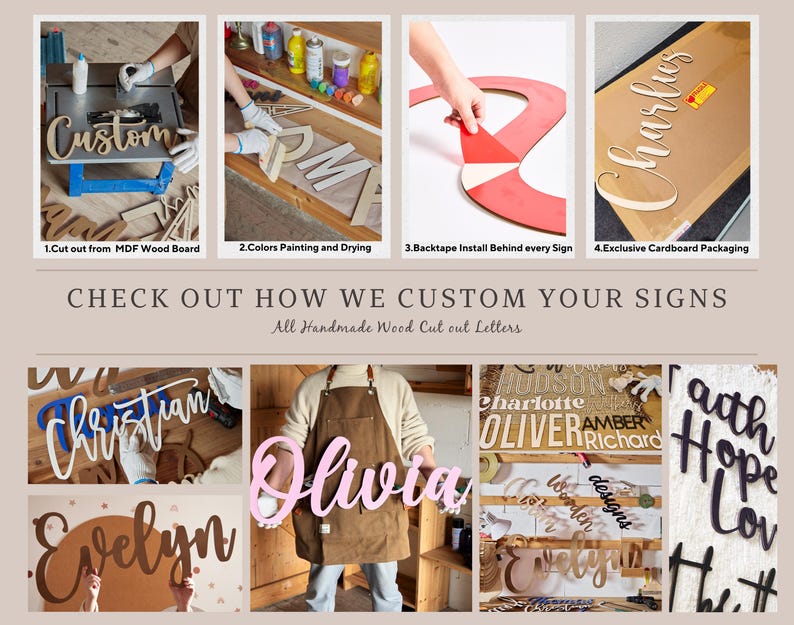 Custom Wood Quote Sign: Personalized Wall Decor,Custom Business Sign, Wooden Words, Wood Decor, Wooden Wall Art,Business Logos, Custom Logos image 8