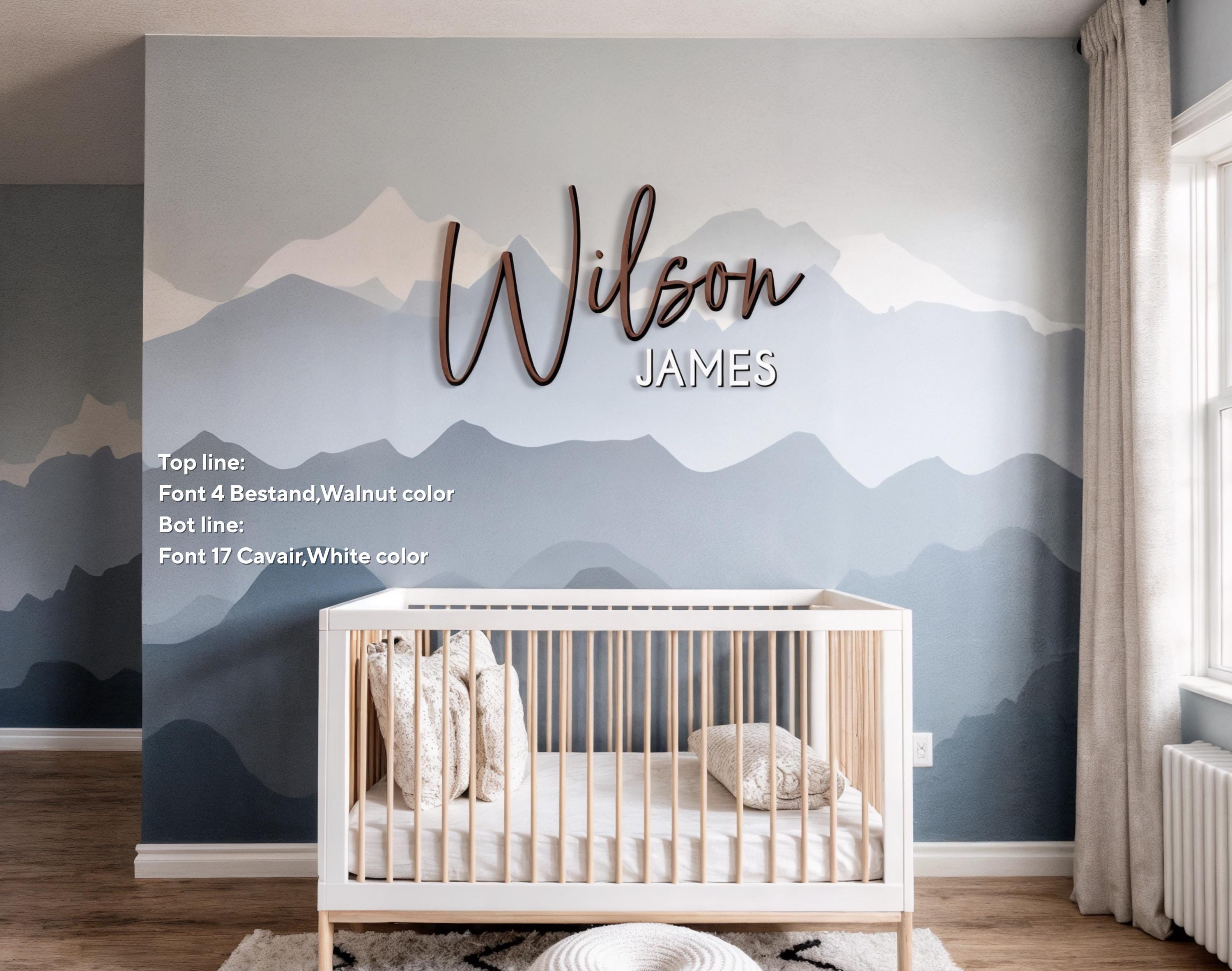 Custom Wood Nursery Name Sign: Personalized Wooden Decor, Nursery Sign ...