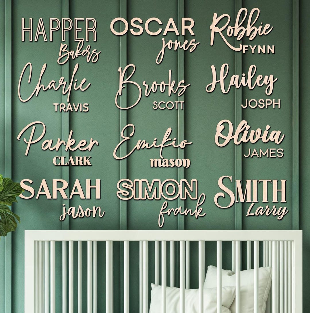 Custom Wood Nursery Name Sign: Personalized Wooden Decor, Nursery Sign ...