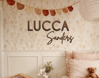 Custom Wood Nursery Name Sign, Custom Nursery Sign, Wooden Name Sign, Wood Sign, Wood Decor, Nursery Decor, Wooden Baby Names, Nursery Names