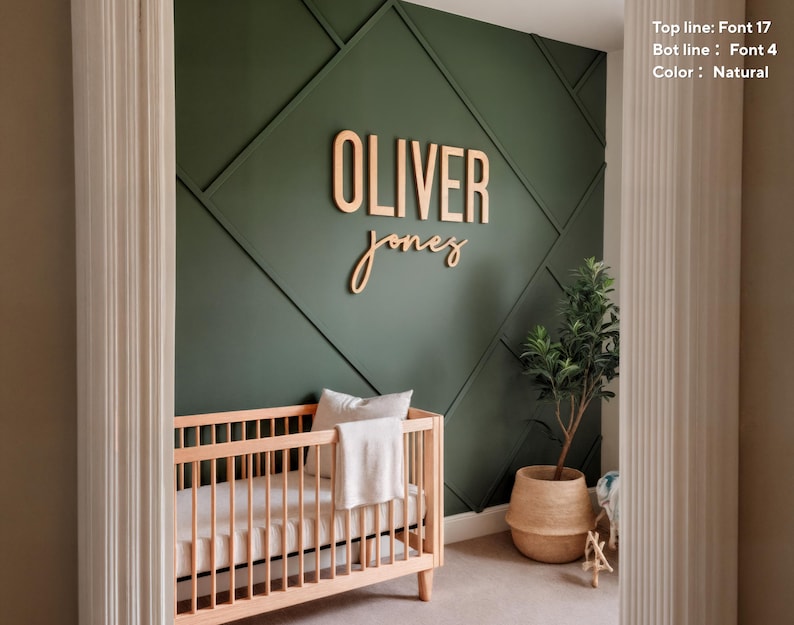 Letrero de madera personalizado para la habitación del bebé: Letrero personalizado con el nombre del bebé, Letrero personalizado para la habitación del bebé, Letrero con el nombre del bebé, Arte para la habitación del bebé, Letrero con el nombre de la habitación del bebé, Decoración de madera imagen 19