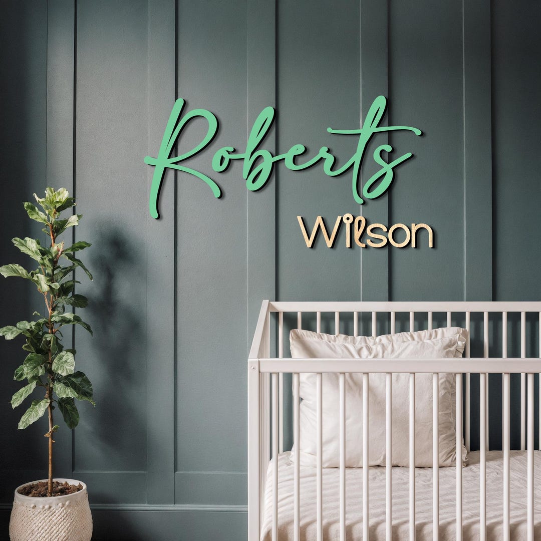 Custom Wood Nursery Name Sign: Personalized Wooden Decor,custom Nursery ...