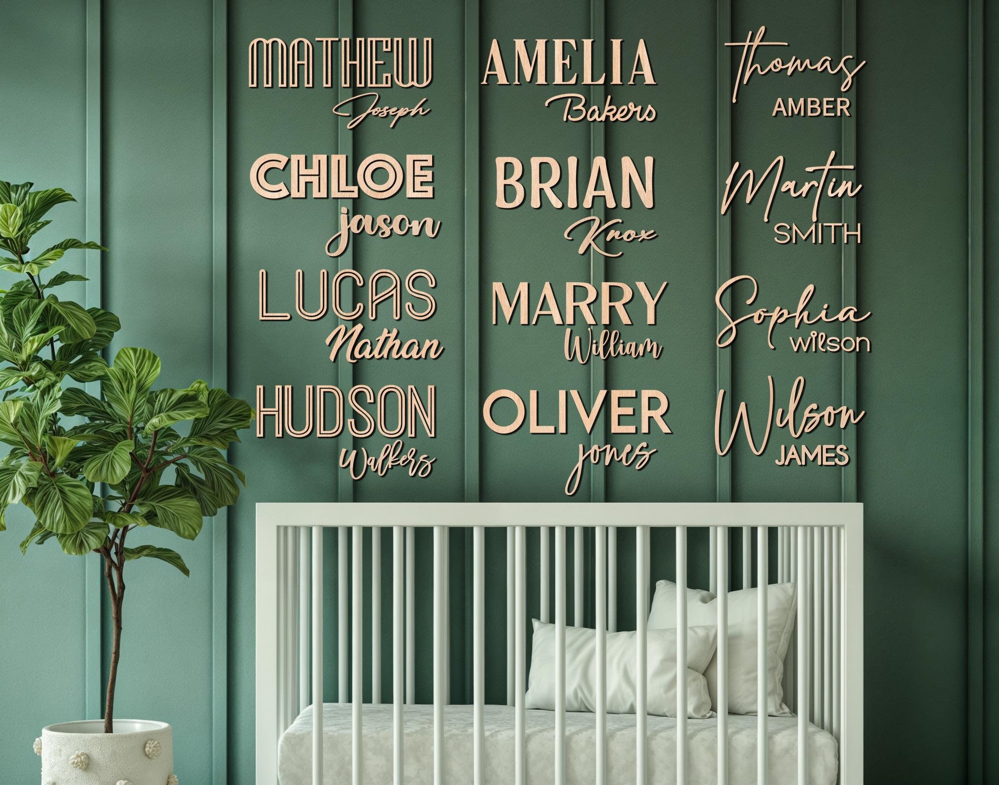 Custom Wood Nursery Name Sign: Personalized Wooden Decor, Nursery Sign, Wooden Name Sign, Wood Sign, Nursery Decor, Wooden Wall Art