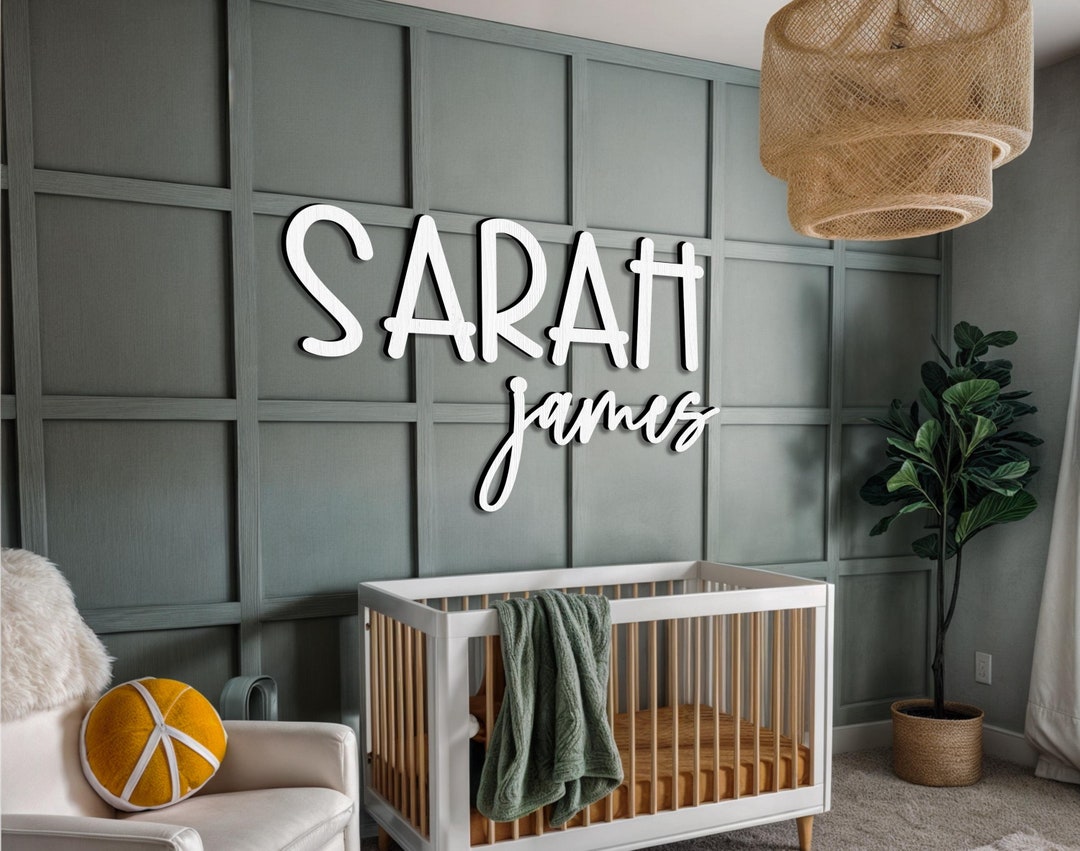 Custom Wood Nursery Name Sign: Wooden Baby Names - Etsy