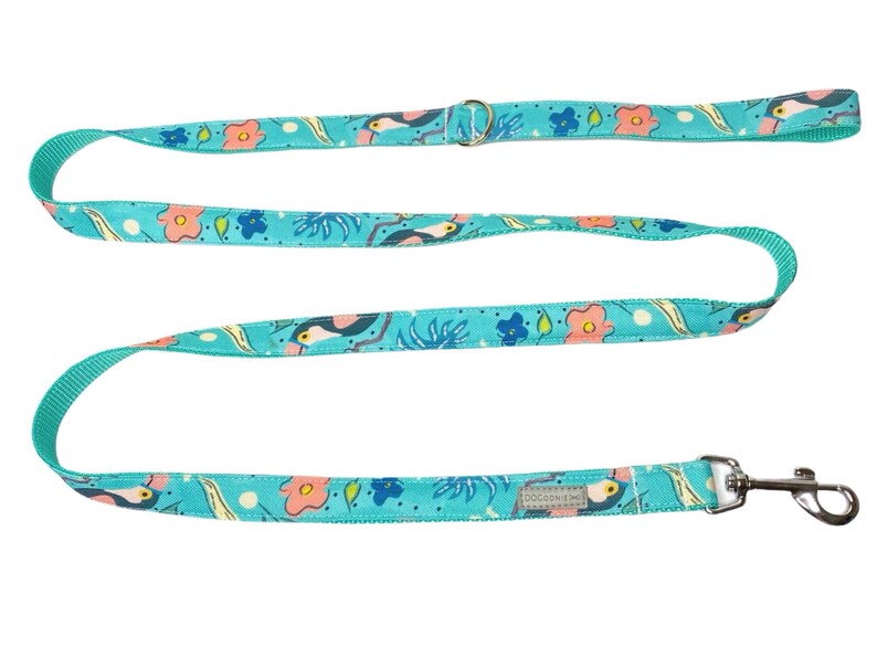 Dog lead 120 cm 150 cm 180 cm Tropical Print Dog Leash Handmade Leash Tropical Dog Leash Dog Accessories| Girl Boy Dog Leash
