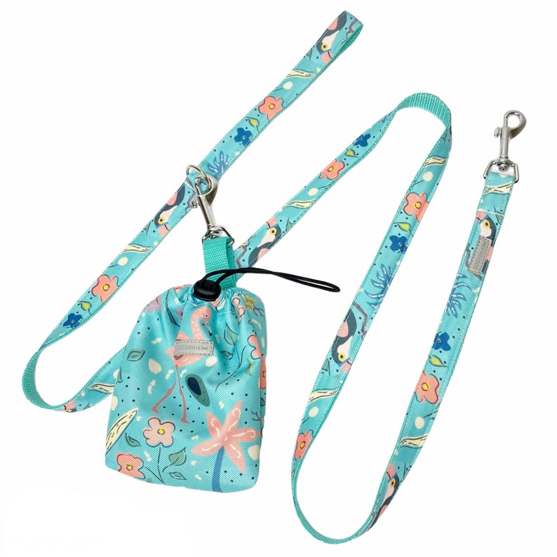 Dog lead 120 cm 150 cm 180 cm Tropical Print Dog Leash Handmade Leash Tropical Dog Leash Dog Accessories| Girl Boy Dog Leash