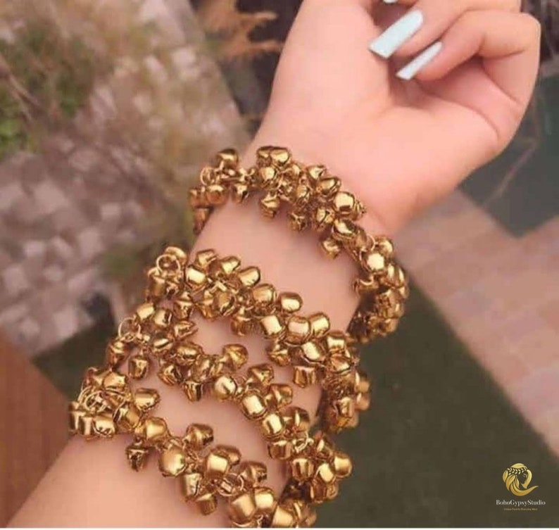 Ghungroo Bracelet Oxidized Stretchy BanglesAfghani Style Fashion Wear Bracelet Ethnic Bangles Banjara BanglesIndian bangles gifts