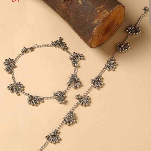 10 + Design Ghungroo Anklets,Ethinic Traditional indian jewelry, Bridal jewelry, Wedding, German silver Anklets ,gifts for her,
