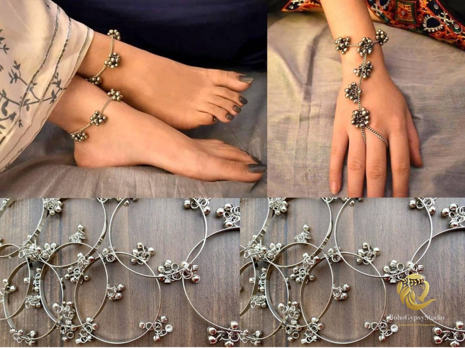 Ghungroo bracelet in gold Clearance