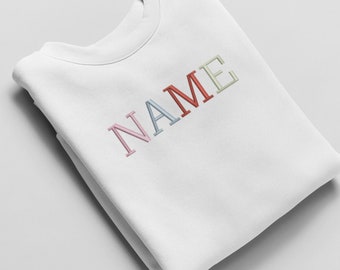 Personalized name as an embroidered gift, hoodie/sweatshirt, custom name, desired name, personalized gift, gift ideas