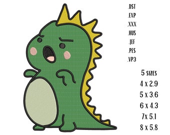 T-Rex Baby Machine Embroidery Design - Dinosaur Embroidery Files - 5 Sizes - Instant Download