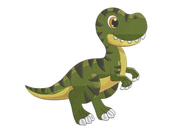 T-Rex Baby Machine Embroidery Design - Dinosaur Embroidery Files - 8 Sizes - Instant Download