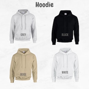 Personalisierter bestickter Hoodie/Sweatshirt mit Fotostickerei Partner Outline Line Art Foto Geburtstagsgeschenk Jahrestag zdjęcie 4