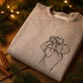 Christmas gifts | Hoodie with portrait embroidery from photo | Gift for friend, partner or family | Personalized clothing idea product logo