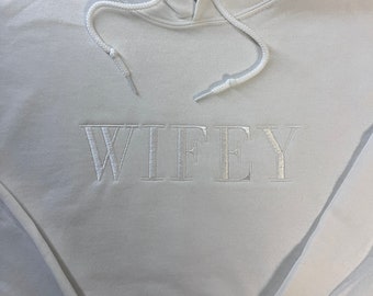 JGA Wifey Sweatshirt, Bridal Shirt, Engagement Sweatshirt, Gift for Bride, Gift for Fiancee, Wedding Gift, Bridal Gift Hoodie