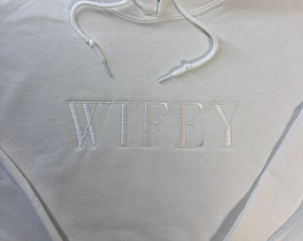 JGA Wifey Sweatshirt, Bridal Shirt, Engagement Sweatshirt, Gift for Bride, Gift for Fiance, Wedding Gift, Bride Gift Hoodie