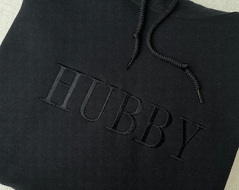 Hubby Hoodie, JGA Gift, Just Married Hoodie, Engagement Hoodie, Wedding Hoodie, Bride Gift, Engagement, Husband and Wife