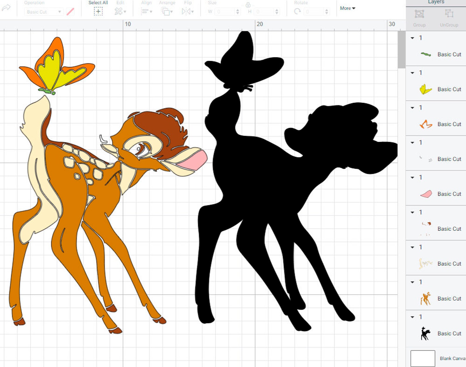 Bambi Svg Bambi Cut files dxf files bambi clipart Etsy