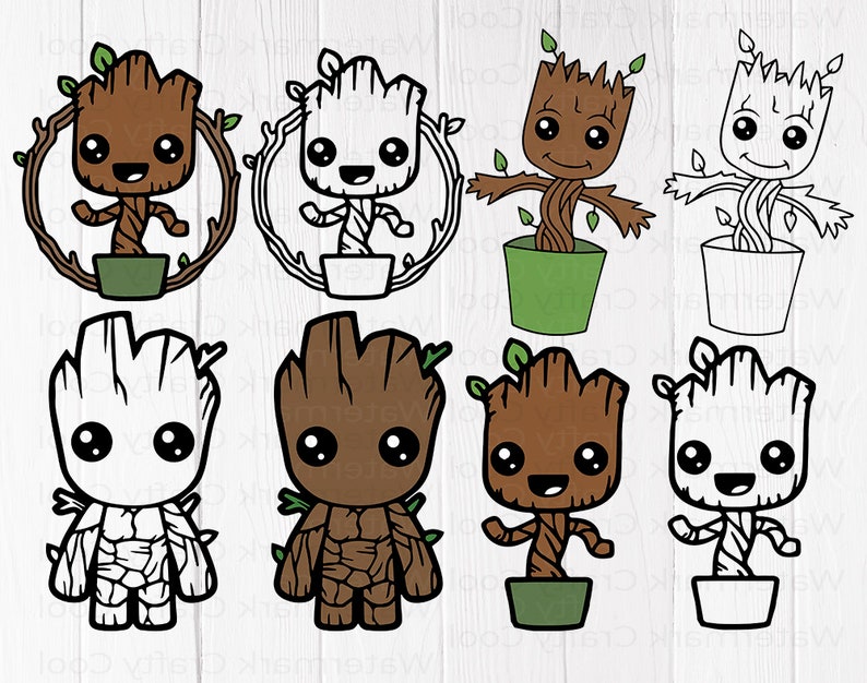 Groot Svg I Am Groot Svg. Baby Groot Cut Files Groot Dxf | Etsy