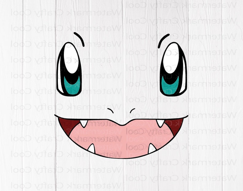 Charmander Svg charmander eyes svg Pokemon faces svg | Etsy