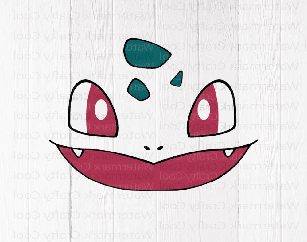 Bulbasaur Svg Bulbasaur eyes svg Pokemon faces svg Etsy