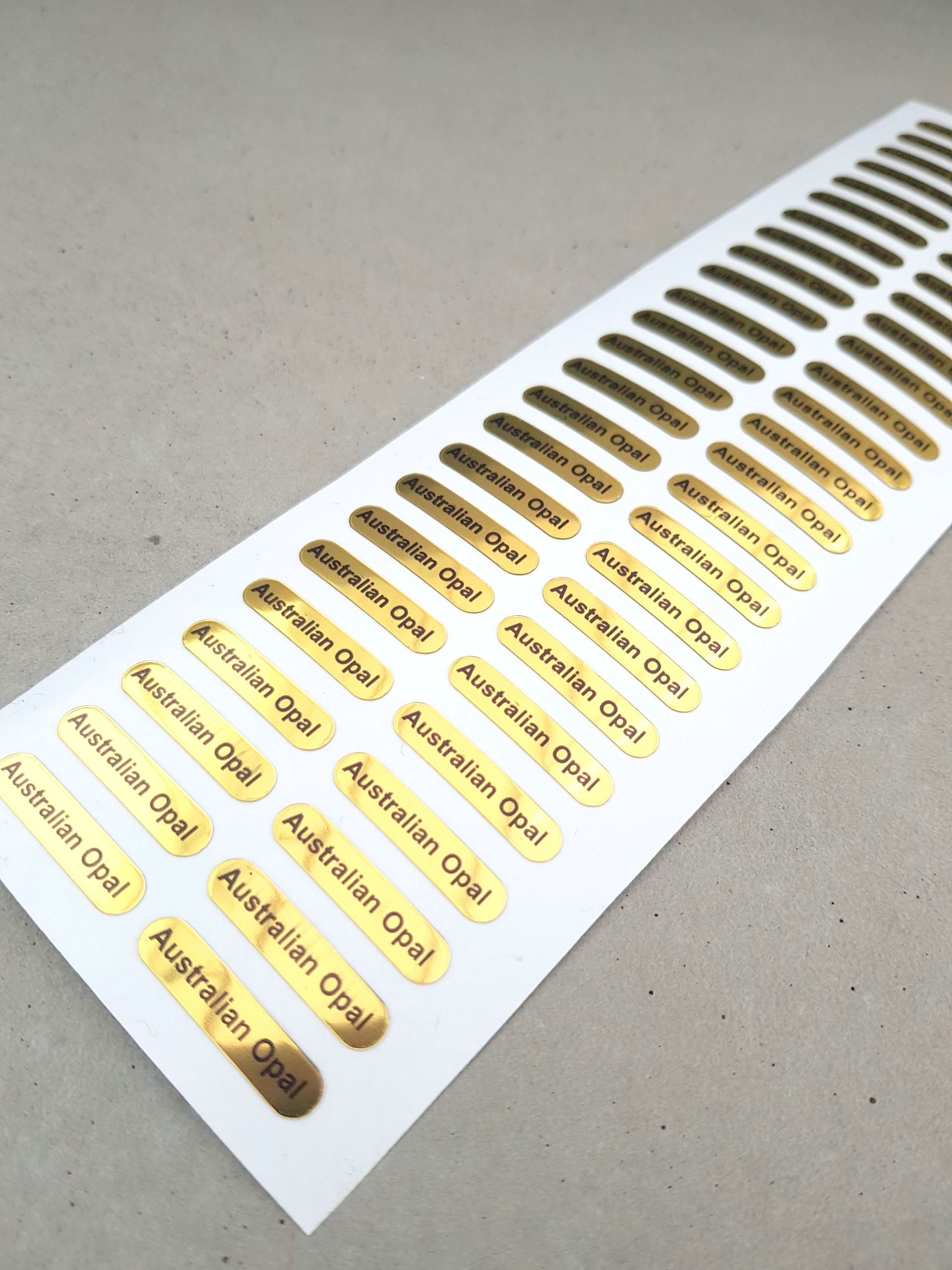 Opal Ras Sticker Australian Opal Shiny Yellow Gold Coloured Vinyl Stickers / Labels 5mm ...