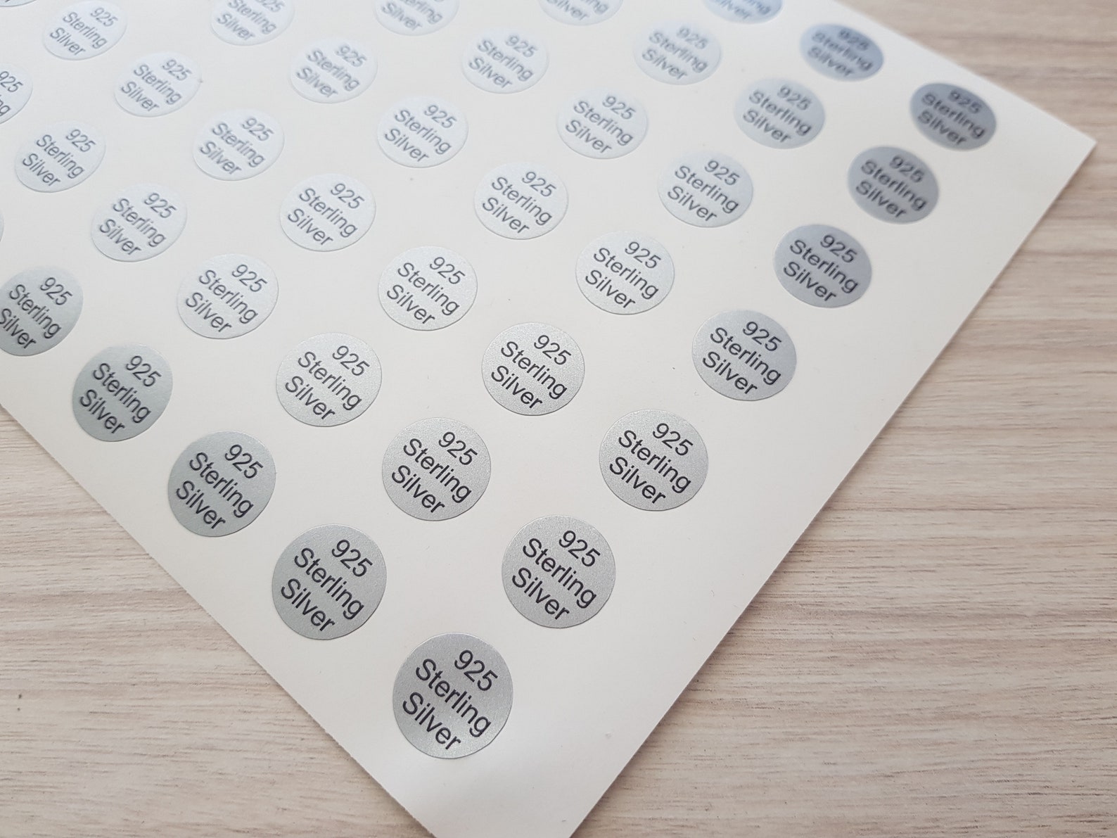 Sterling Silver Stickers Labels Round 15mm Diameter Etsy Nederland