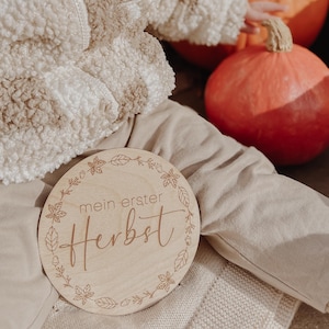 Mein erster Herbst - Holztafel, Meilensteinkarte, Holzschild