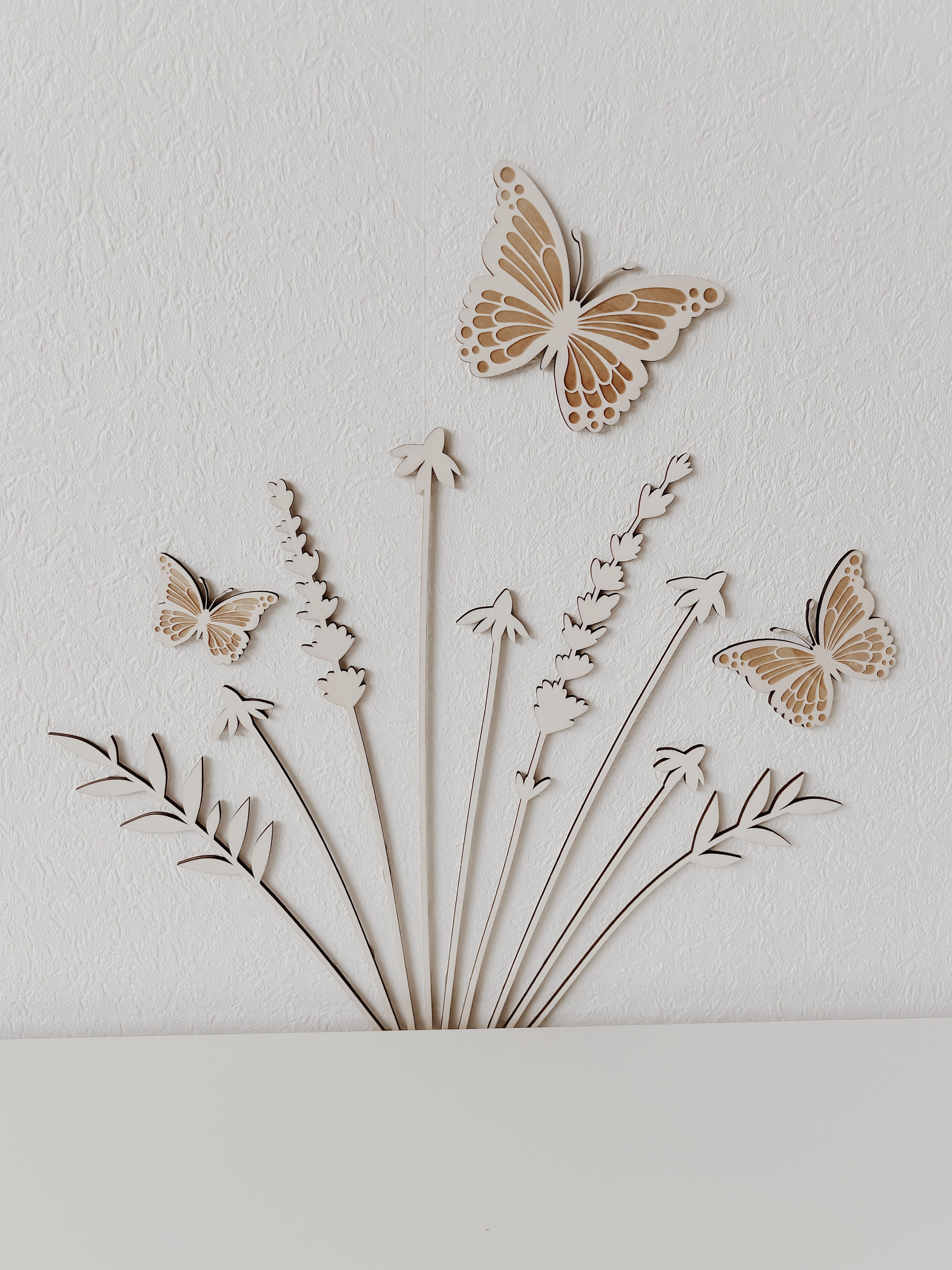 Décoration Papillon En Bois Noir - Zuschnitte Découpe Laser - Allemagne - Taille Au Choix