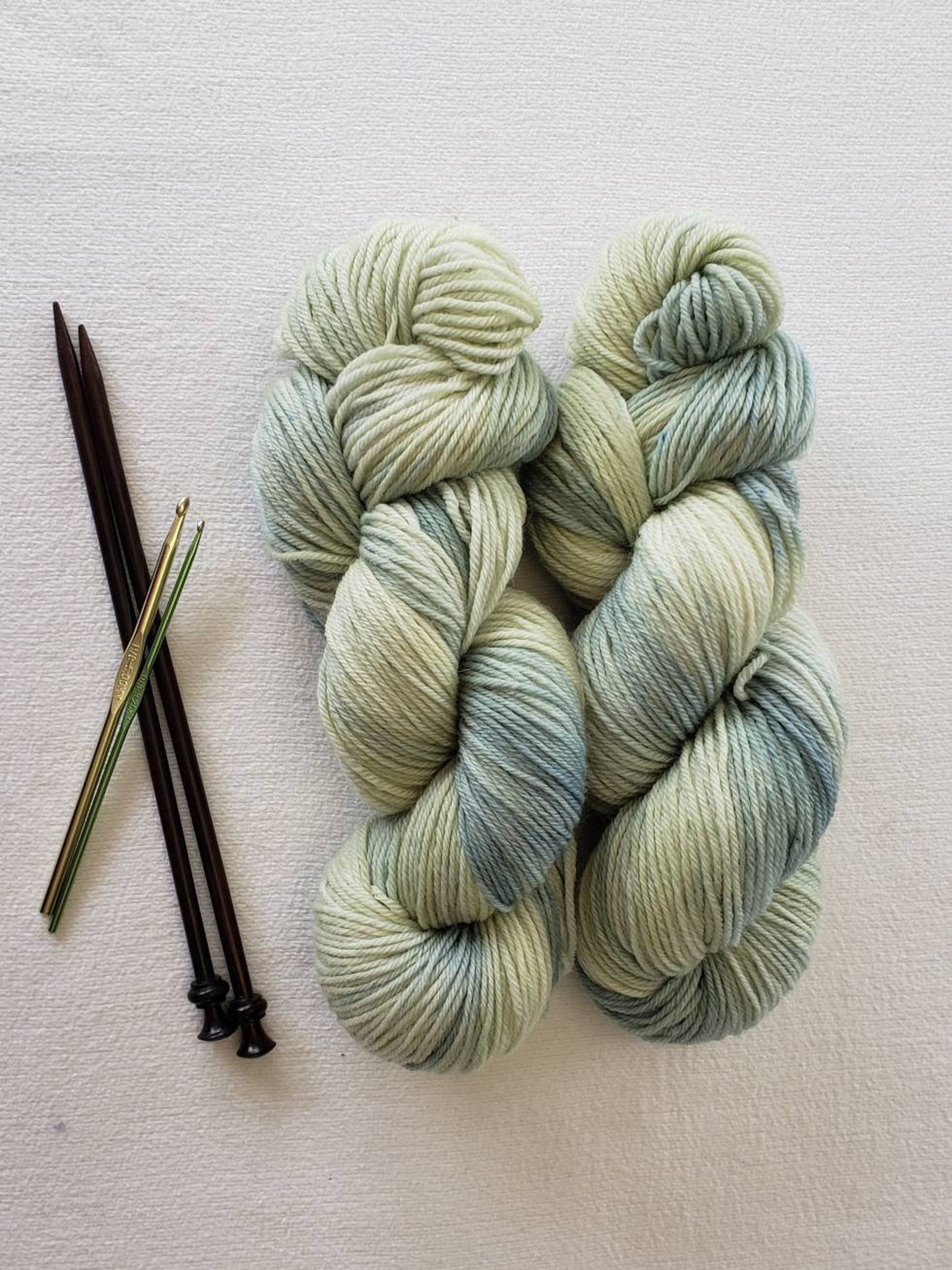 Spanish Moss Hand dyed DK merino SW yarn Etsy