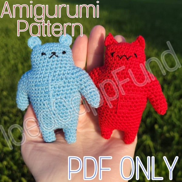 PDF ONLY Amigurumi Crochet Buff Bear Pattern