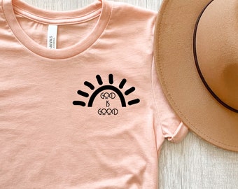 Dio è buona camicia, camicia cristiana, camicia amante di Dio, camicia di fede, abbigliamento cristiano, camicia religiosa, regalo della chiesa, regali di fede, camicia di Gesù,