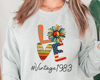 40th Birthday Gift, 1983 Vintage Birthday, 1983 Sweatshirt, 1983 Vintage Sweatshirt, 40th Birthday, 1983 Sweatshirt, 40th Birthday Gift