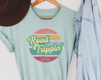 Road Trip Shirts Vrouwen, Leuke Vintage Tees, Matching Road Trip Shirts, Adventure Shirt, Girls Trip, Matching Tees, Hippie Tee, Road Trip Tee