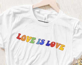 Love is Love Shirt, LGBQT Pride Shirt, Gay Pride Shirt, Pride Shirt Vrouwen, LGBT Shirt, Pride T Shirt, Vintage Pride Shirt, Bi Pride Shirt,