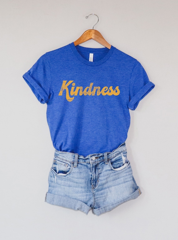 Retro Kindness Tee, Vintage Graphic Tees, Positive Shirts for Women, Happy T Shirt, Motivational T Shirts Women, Choose Happy, Retro Tees