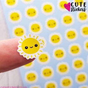 Good Day Planner Stickers UK / 54 Cute Kawaii Happy Day Stickers / MINI Sunshine Stickers / Mood Tracker / British Stickers / Matte Vinyl